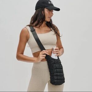 Sol and Selene Quilted Puffer Water Bottle Crossbody